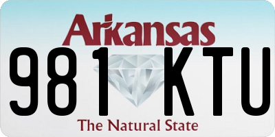 AR license plate 981KTU