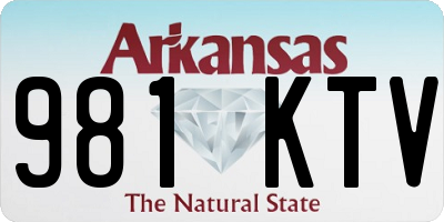 AR license plate 981KTV