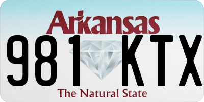 AR license plate 981KTX