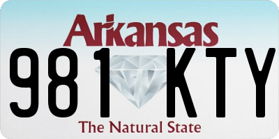 AR license plate 981KTY