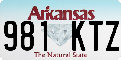 AR license plate 981KTZ