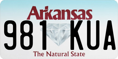 AR license plate 981KUA