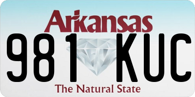 AR license plate 981KUC