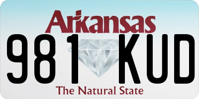 AR license plate 981KUD