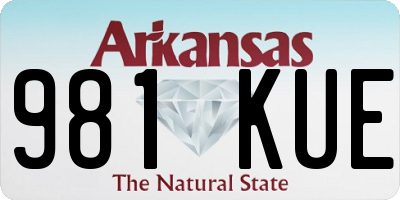 AR license plate 981KUE