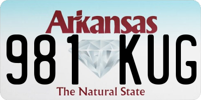 AR license plate 981KUG