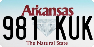 AR license plate 981KUK