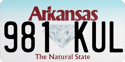 AR license plate 981KUL