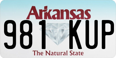 AR license plate 981KUP