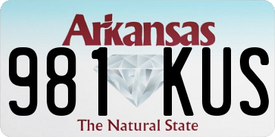 AR license plate 981KUS