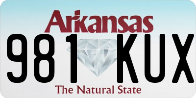 AR license plate 981KUX