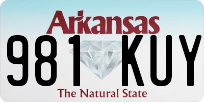 AR license plate 981KUY