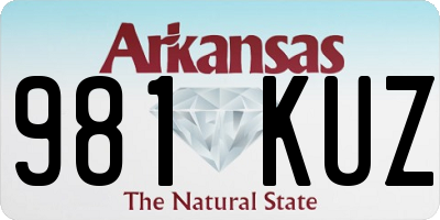 AR license plate 981KUZ