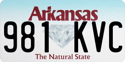 AR license plate 981KVC