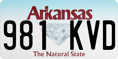 AR license plate 981KVD