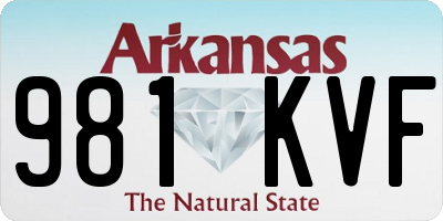 AR license plate 981KVF