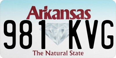 AR license plate 981KVG