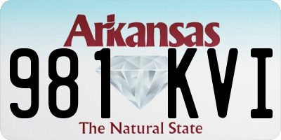 AR license plate 981KVI