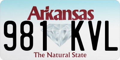 AR license plate 981KVL