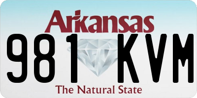 AR license plate 981KVM