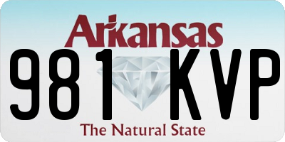 AR license plate 981KVP