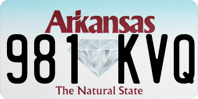 AR license plate 981KVQ