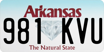 AR license plate 981KVU