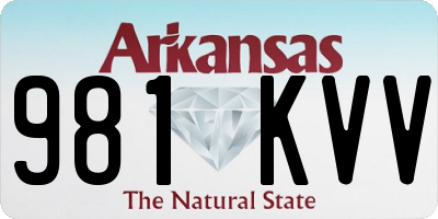 AR license plate 981KVV