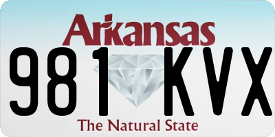 AR license plate 981KVX