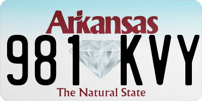AR license plate 981KVY