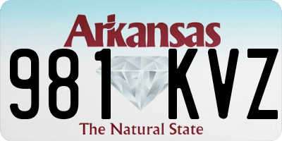 AR license plate 981KVZ