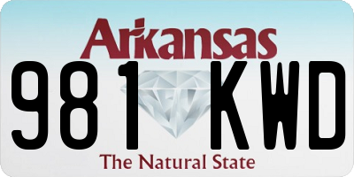 AR license plate 981KWD