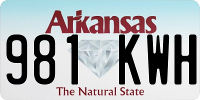 AR license plate 981KWH