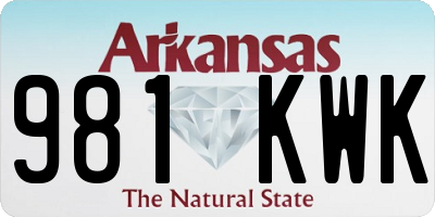 AR license plate 981KWK