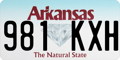 AR license plate 981KXH