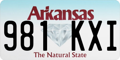 AR license plate 981KXI