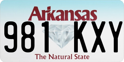 AR license plate 981KXY
