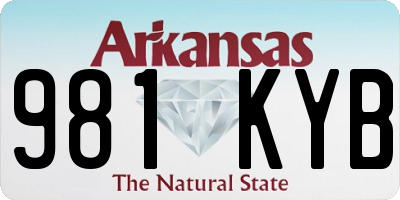 AR license plate 981KYB