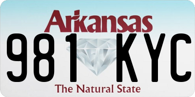 AR license plate 981KYC