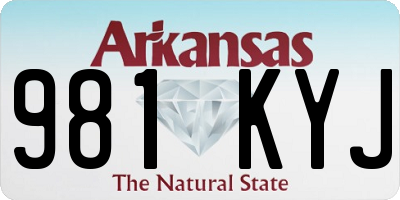 AR license plate 981KYJ