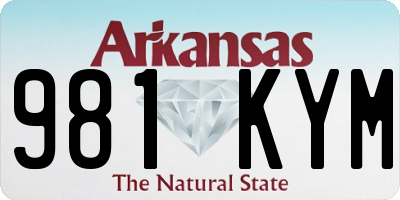 AR license plate 981KYM
