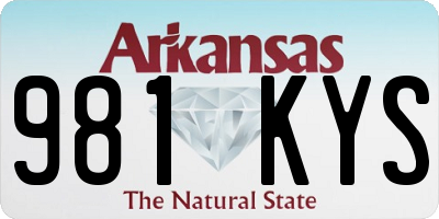 AR license plate 981KYS