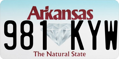 AR license plate 981KYW