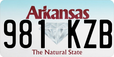 AR license plate 981KZB