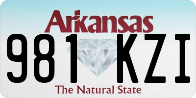 AR license plate 981KZI