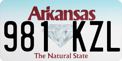 AR license plate 981KZL