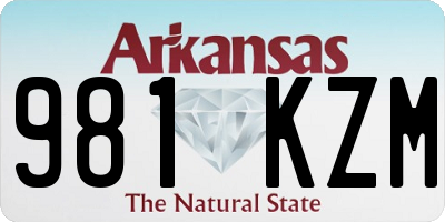 AR license plate 981KZM