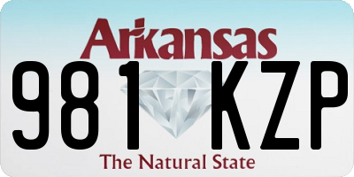 AR license plate 981KZP