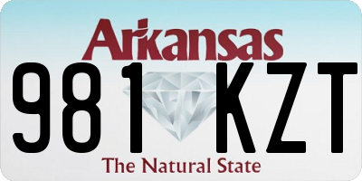AR license plate 981KZT
