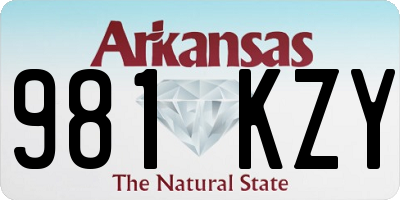 AR license plate 981KZY